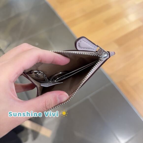 NWT Coach Mini Skinny Id Case With Butterfly Print CCM78 SEASHELL - Picture 5 of 5